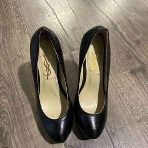 YSL leather heels